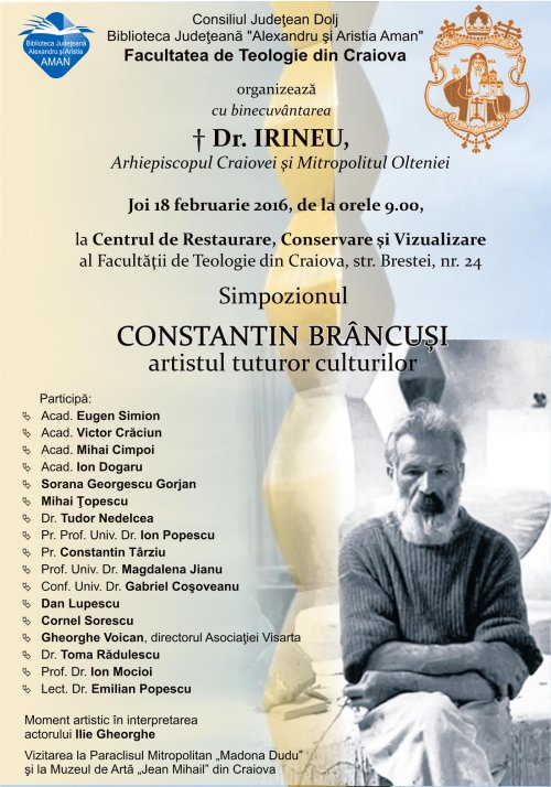 „Constantin Brâncuşi, artistul tuturor culturilor” Poza 64984