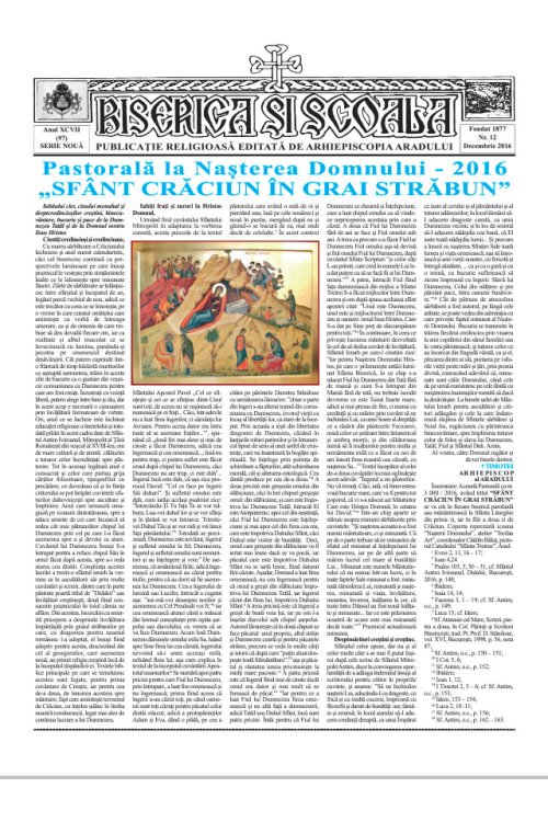 Un nou număr al revistei „Biserica şi Şcoala” a Arhiepiscopiei Aradului Poza 45953