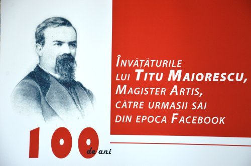 Simpozionul „Învățăturile lui Titu Maiorescu, Magister Artis, către urmașii săi din epoca Facebook”, la Timișoara Poza 30370