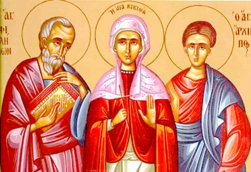 Sfinţii Apostoli Filimon, Arhip, Onisim şi Apfia; Sfânta Muceniţă Cecilia Poza 27863