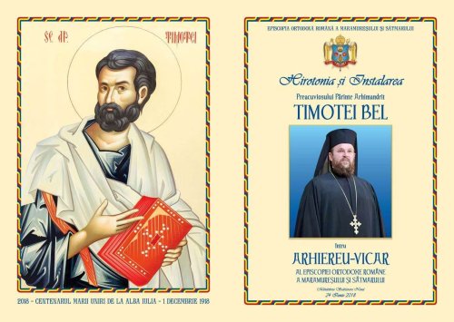 Arhim. Timotei Bel, hirotonit Arhiereu-Vicar al Episcopiei Maramureșului și Sătmarului Poza 16027
