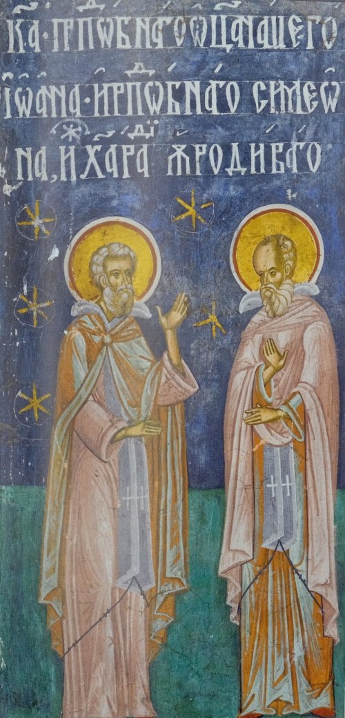 Sf. Cuv. Simeon şi Ioan Pustnicul; Sfântul Proroc Iezechiel; Sfinţii Cuvioşi Rafael şi Partenie de la Agapia Veche Poza 262494