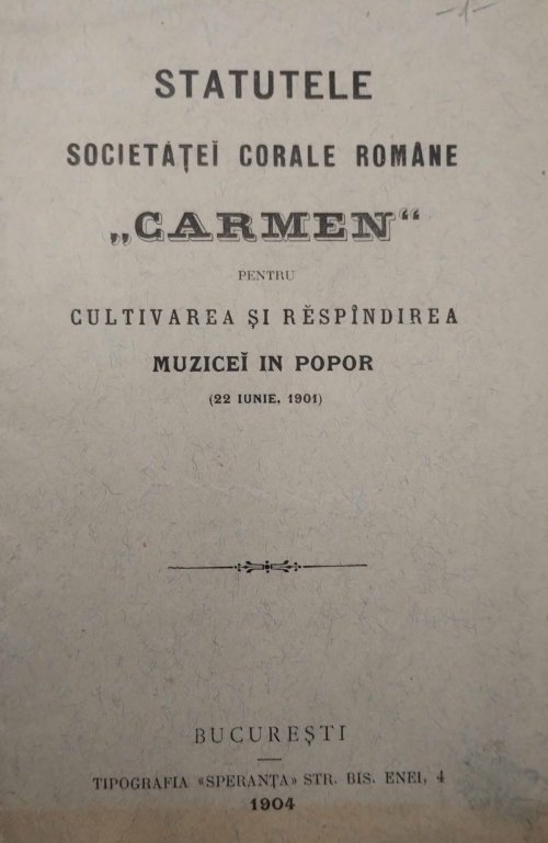 Societatea Corală Carmen, file de istorie din Arhivele Naționale Poza 279380