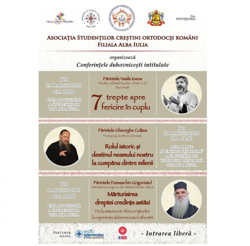 Conferințe duhovnicești în Postul Mare, la Alba Iulia