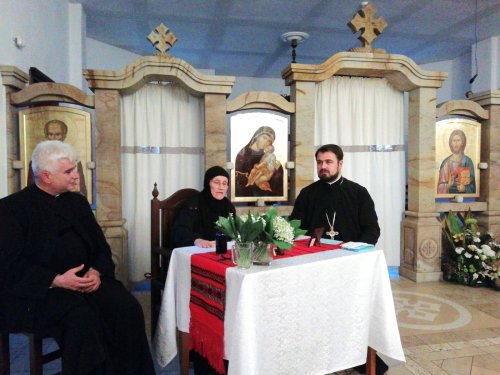 Întâlnire a tinerilor clujeni cu maica Siluan Vlad, la Biserica „Sfântul Mina” din cartierul Bună Ziua
