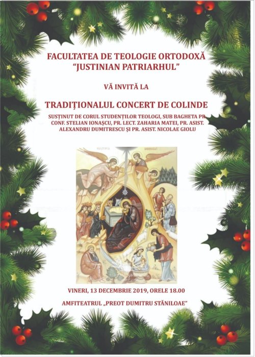 Concertul de colinde al Facultății „Justinian Patriarhul” din București