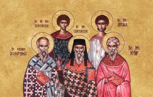 Sf. Sfinţiţi  Mc. Achepsima, Iosif şi Aitala;  Aşezarea moaştelor  Sf. Mare Mc. Gheorghe  în Lida