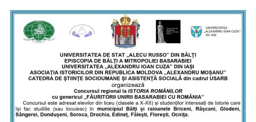 Concursul „Făuritorii unirii Basarabiei cu România” în Episcopia de Bălți