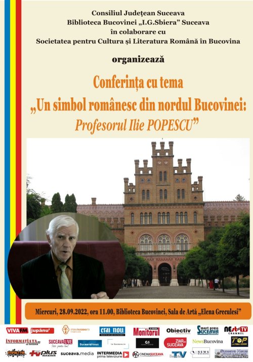 Profesorul Ilie Popescu, omagiat la Suceava