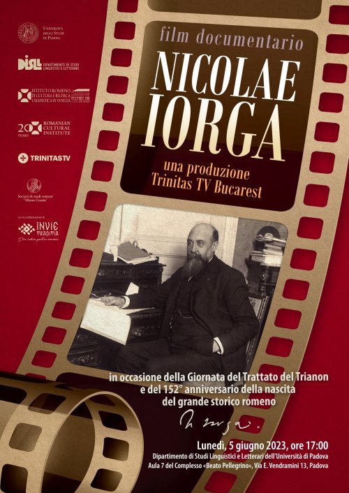 Filmul documentar „Nicolae Iorga”, o producţie TRINITAS TV, la Universitatea din Padova 