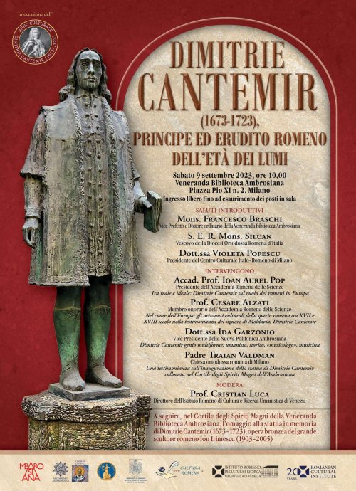 Dimitrie Cantemir omagiat la Milano