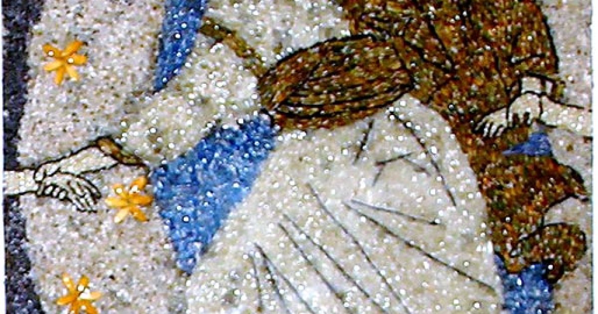 Copiii au realizat icoane din seminţe colorate