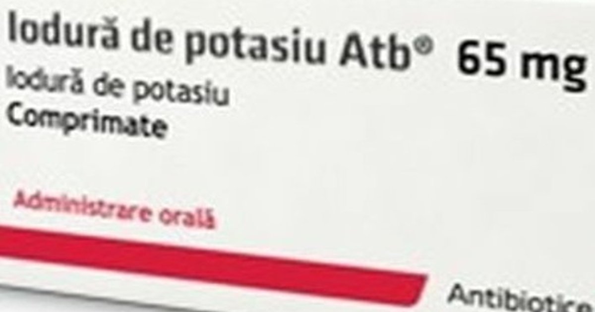 Iodura de potasiu, distribuită în farmacii