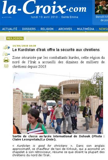 Kurdistanul din Irak oferă securitate creştinilor 97673