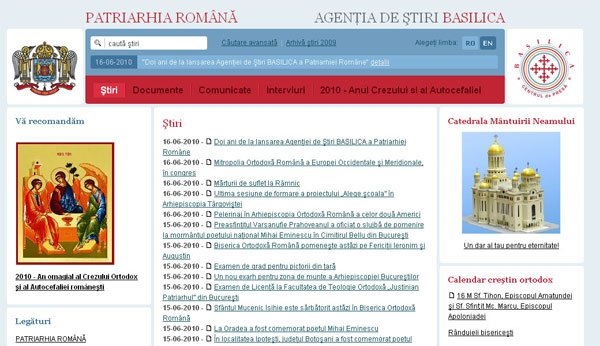 Doi ani de la lansarea Agenţiei de ştiri BASILICA 98658