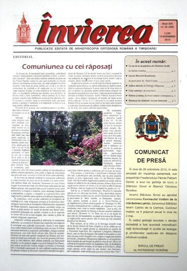 Număr nou al publicaţiei „Învierea“ 101747