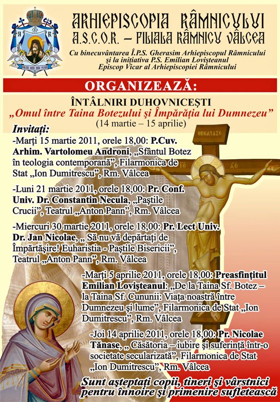 Conferinţe duhovniceşti în Arhiepiscopia Râmnicului 104298