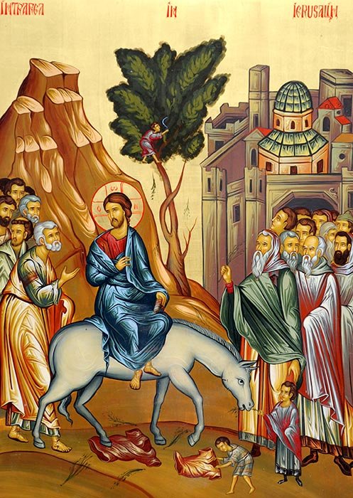 Împăratul ascuns în firea omenească intră în Ierusalim 105058