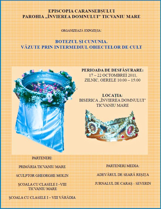 „Botezul şi Cununia, văzute prin intermediul obiectelor de cult“ 109135