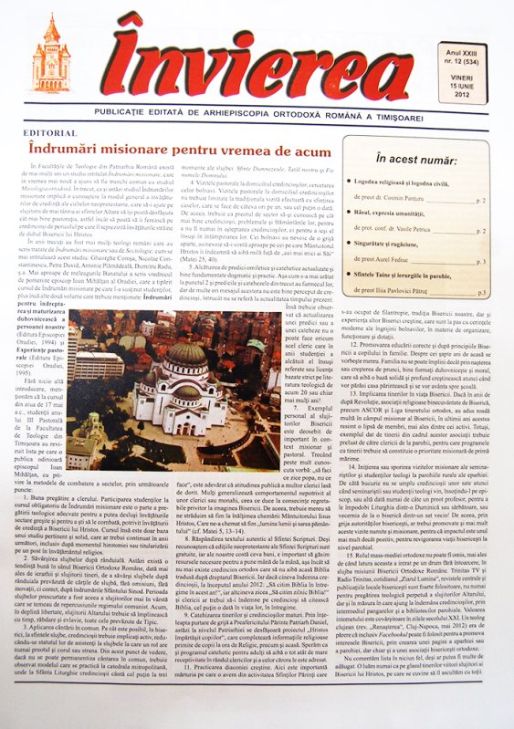 Numărul 12 al publicaţiei „Învierea“ 94083