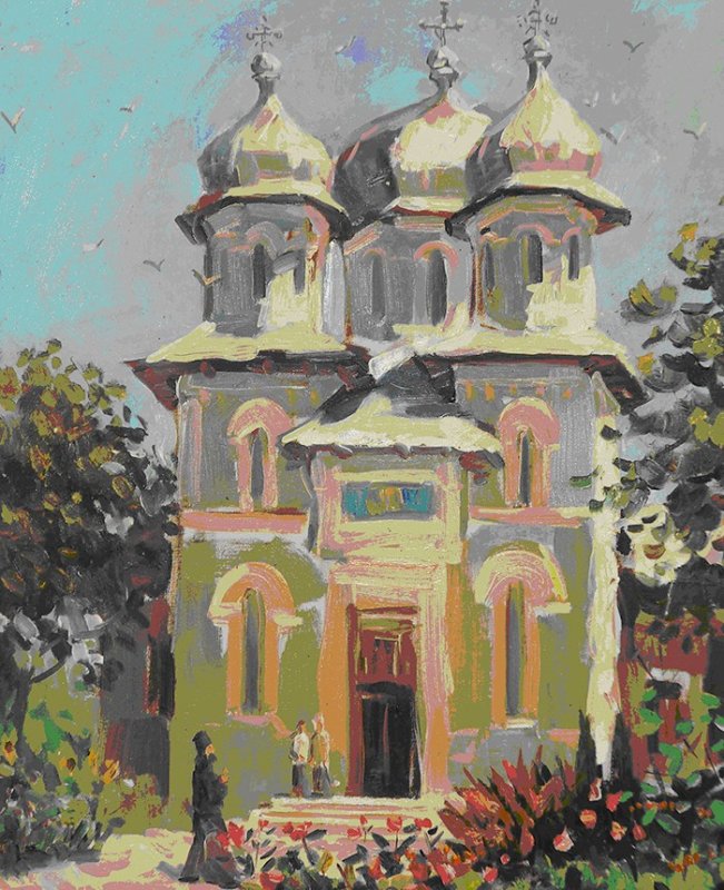 Biserici şi locuri dobrogene redate în culori 91246