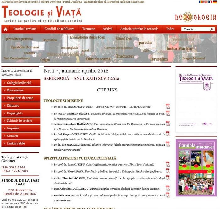 „Teologie şi Viaţă“ - revistă de gândire şi spiritualitate creştină 89225