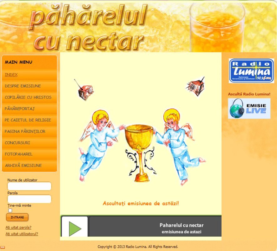 A fost lansată pagina de web a emisiunii „Păhărelul cu nectar“ 85708