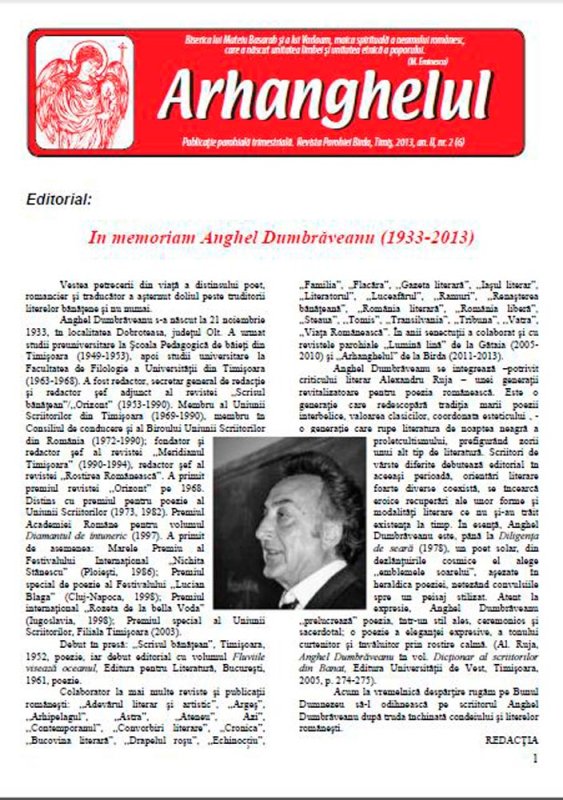 Au apărut revistele „Arhanghelul“ şi „Vatră Nouă“ 85080