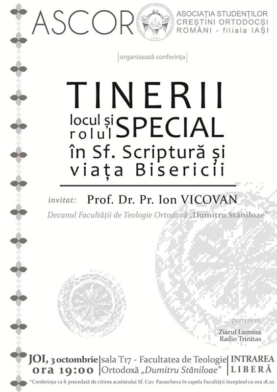 ASCOR Iaşi organizează prima conferinţă din acest an universitar 83423