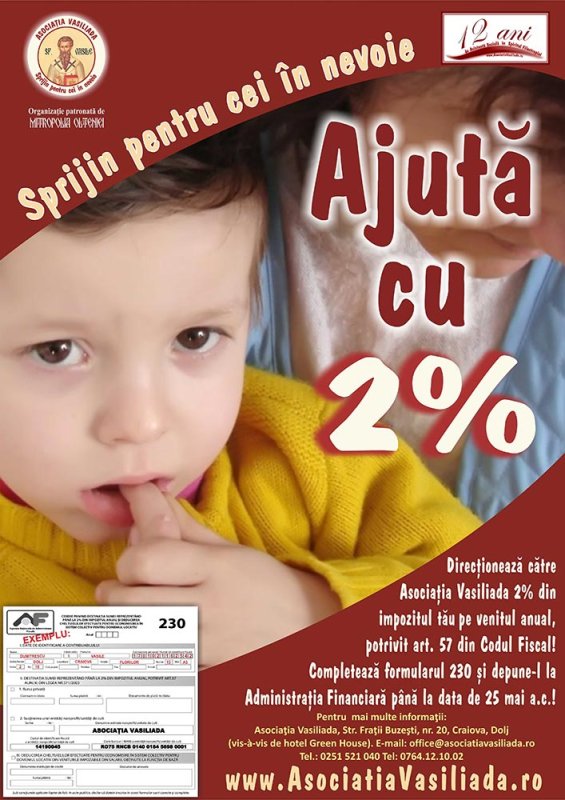 Asociaţia „Vasiliada“ a lansat campania „Ajută cu 2%“ 81433