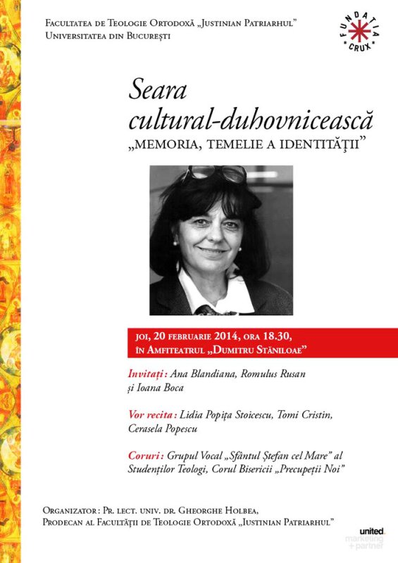 Seară culturală la Facultatea de Teologie Ortodoxă din Bucureşti  80849