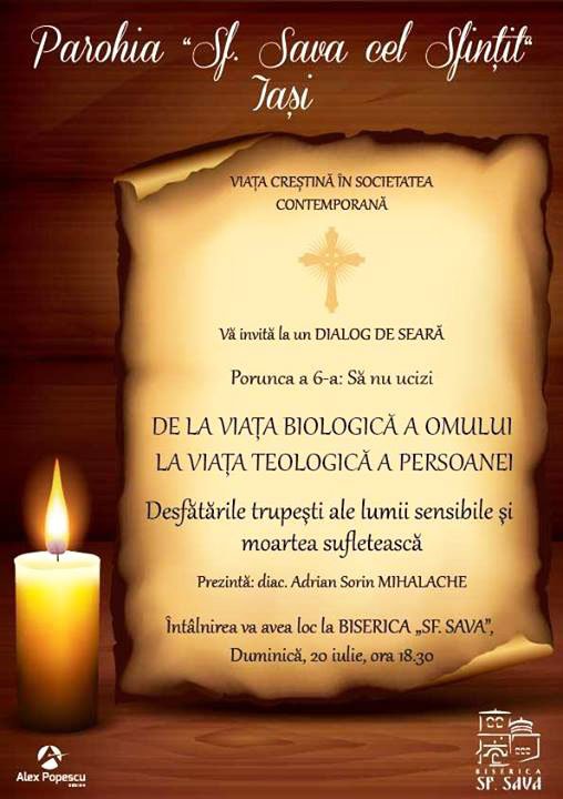 Dialog de seară la Biserica „Sf. Sava cel Sfinţit“ din Iaşi 77836