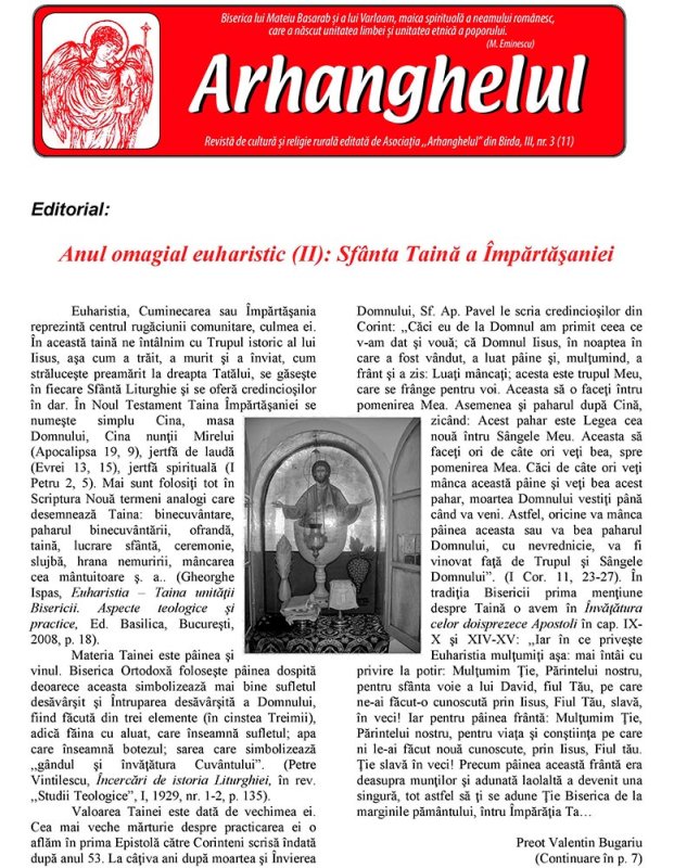 Număr nou al publicaţiei „Arhanghelul“ a Parohiei Birda 76832