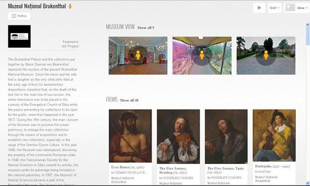Muzeul Brukenthal, pe platorma Google Cultural Institute 75128