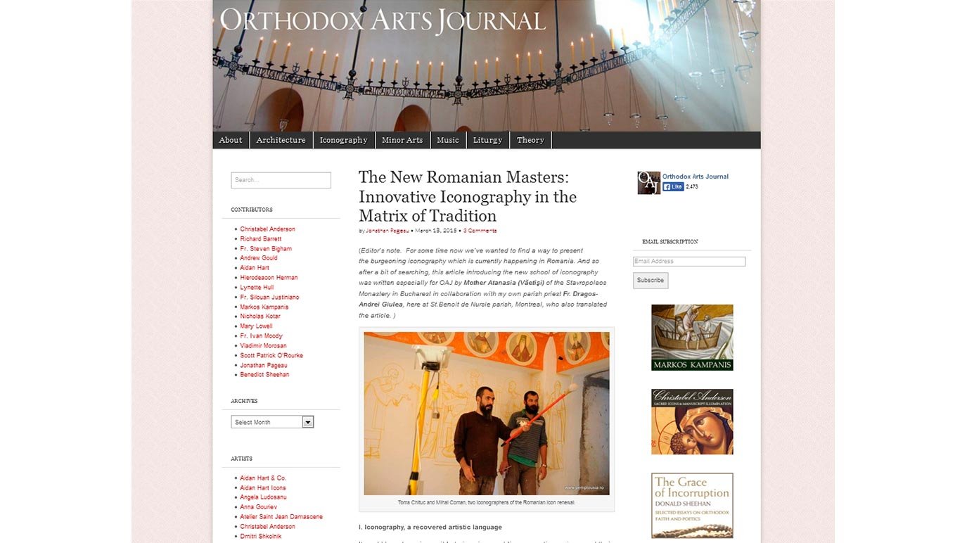 Prezentare a iconografiei româneşti contemporane 72820