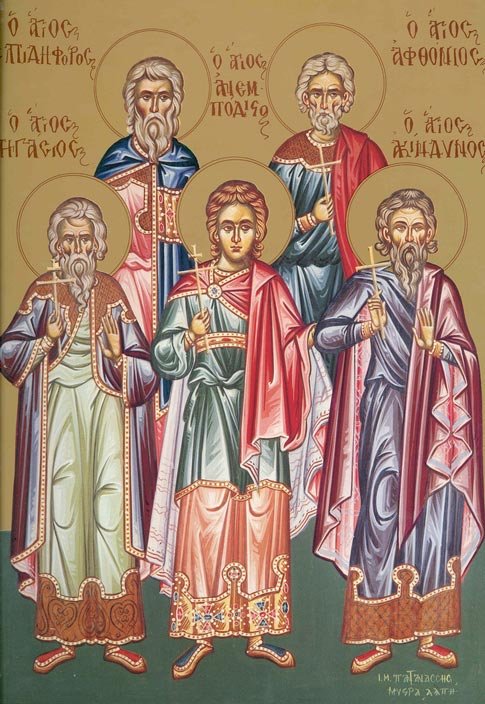 Sfinţii Mucenici Achindin, Pigasie, Aftonie, Elpidifor şi Anempodist 68478