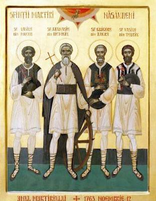 Sf. Martiri şi Mărturisitori Năsăudeni: Atanasie Todoran din Bichigiu, Vasile din Mocod, Grigorie din Zagra şi Vasile din Telciu; Sf. Ier. Ioan cel Milostiv, Patriarhul Alexandriei; Sf. Cuv. Nil Pustnicul 68277