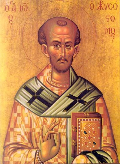 Sf. Ier. Ioan Gură de Aur, Arhiepiscopul Constantinopolului,  şi Sf. Antuza, mama sa 68246