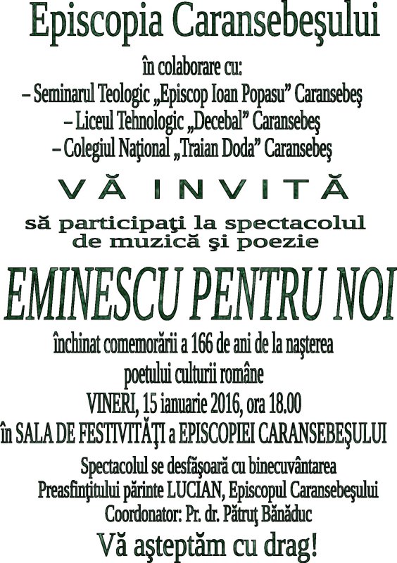 Spectacol de Ziua Națională a Culturii la Centrul eparhial din Caransebeș 66757