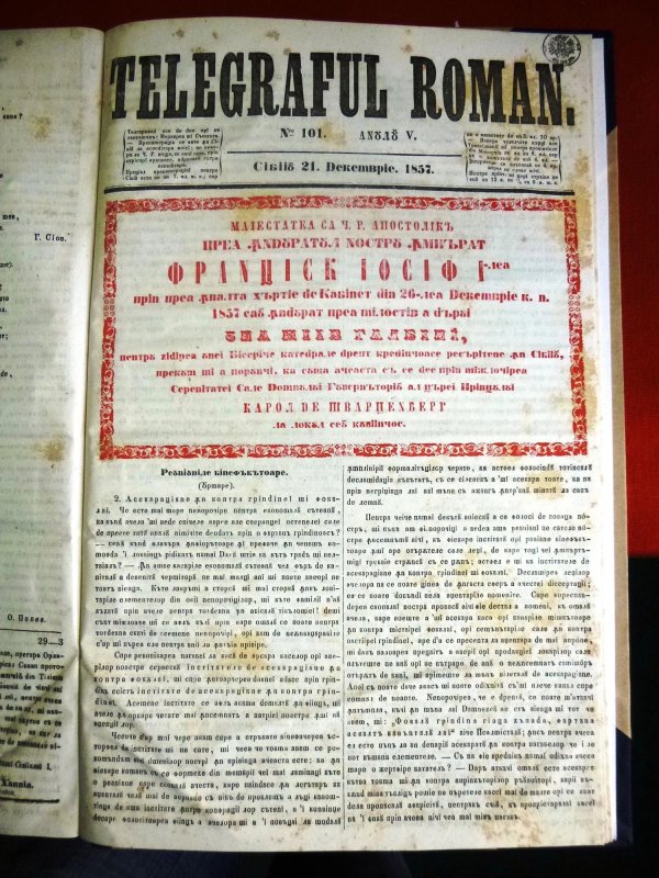 „Telegraful român” cea mai longevivă gazetă autohtonă 66677
