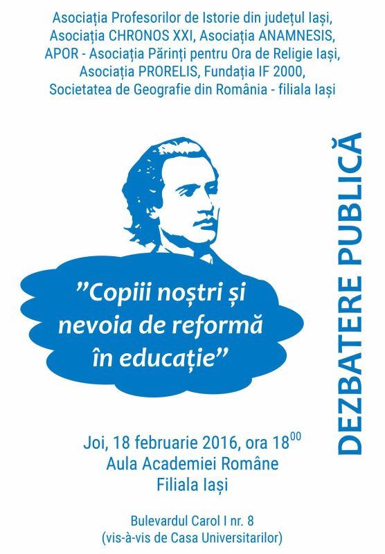 Dezbatere publică: „Copiii noştri şi nevoia de reformă în educaţie“ 65027