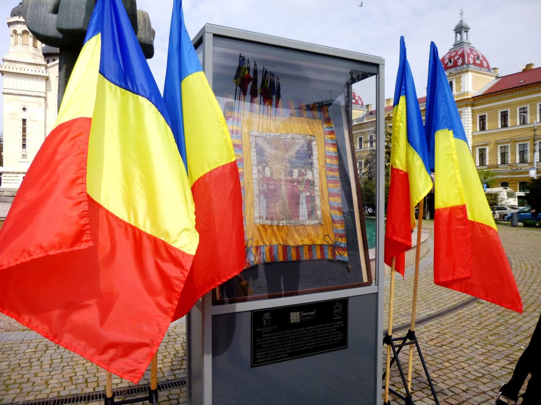 Drapelul de luptă al lui Avram Iancu, expus la Cluj-Napoca 62039