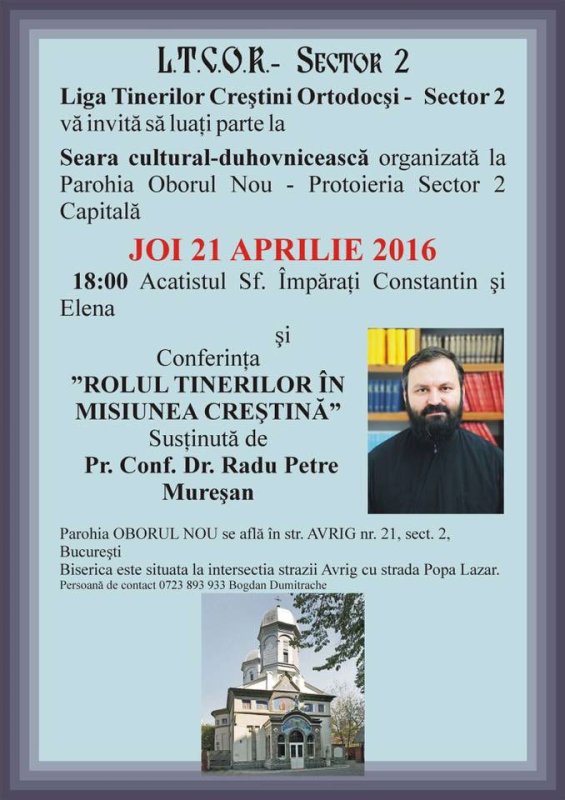 Seară duhovnicească la Parohia Oborul Nou 61504