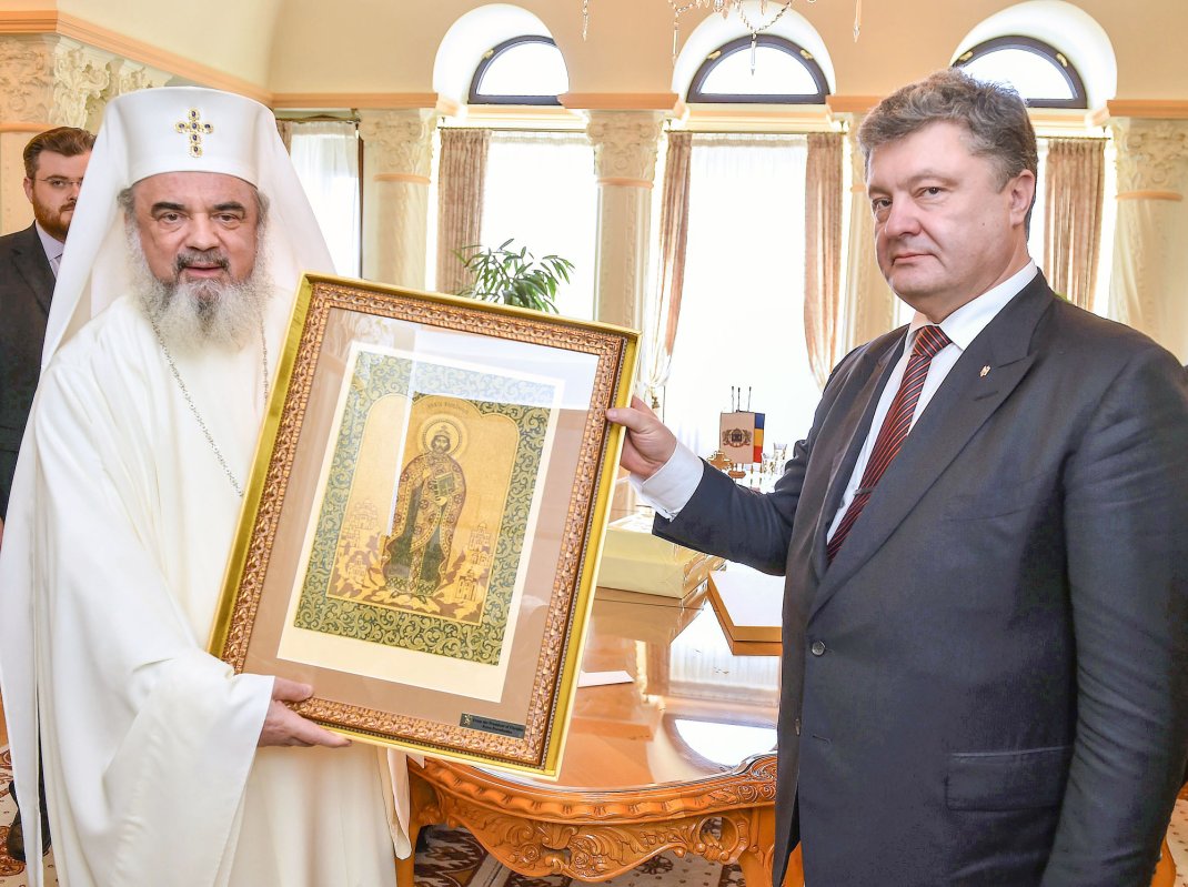 Președintele Ucrainei în vizită la Patriarhia Română 61333