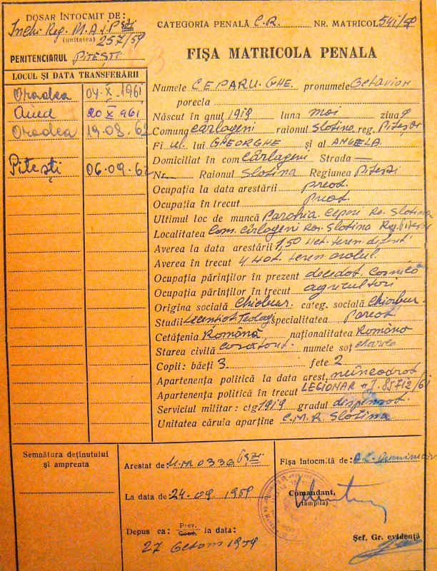Preotul Octavian Ceparu în ghearele Securităţii comuniste 58389