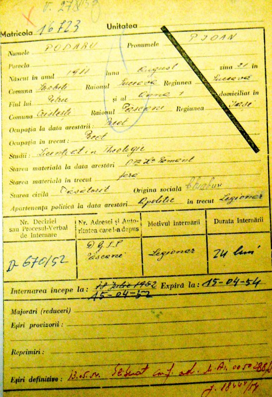 Preotul Ioan Podaru sub persecuţia comunistă 57600