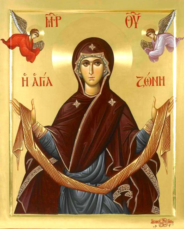 Aşezarea Cinstitului Brâu al Maicii Domnului în raclă 53990