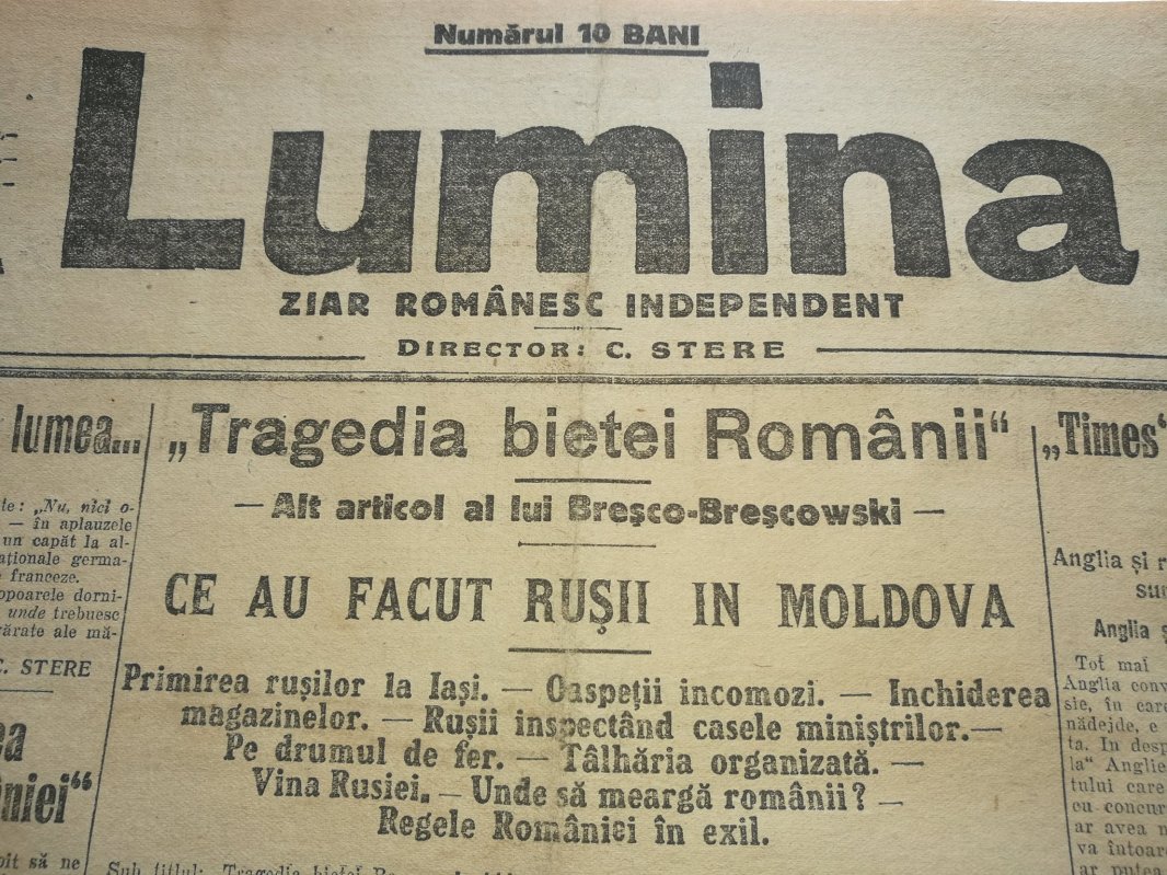 Un episod din istoria presei românești - ziarul „Lumina” al lui Constantin Stere 51009