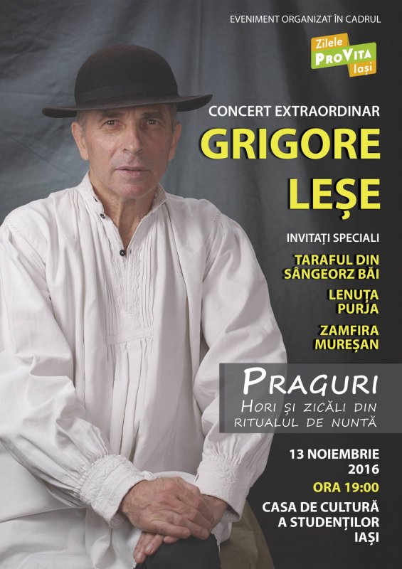 Eveniment artistic de excepţie susţinut de Grigore Leşe 50257