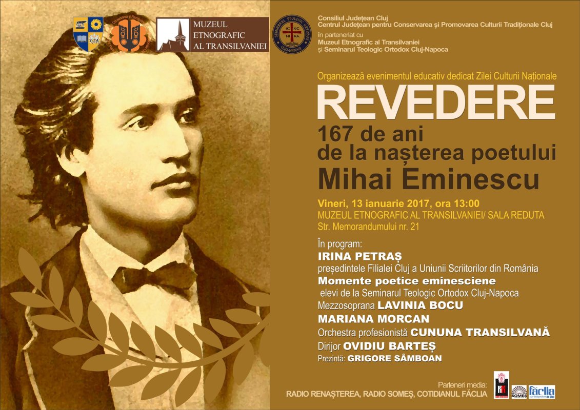 Evenimente dedicate poetului Mihai Eminescu, la Cluj-Napoca 46296